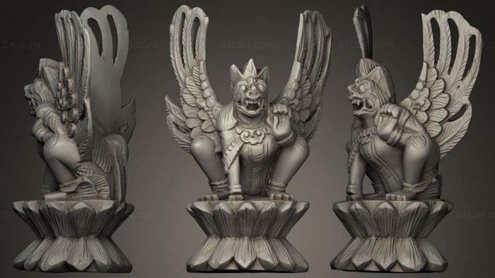 Статуэтки герои, монстры и демоны (Демон, STKM_0018) 3D модель для ЧПУ станка